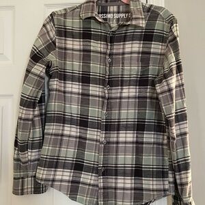 Mossimo Supply Co. Green Plaid Shirt